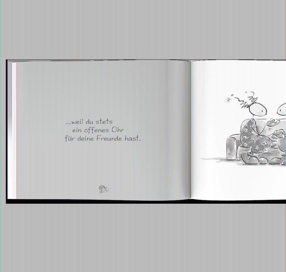 Beispielinhalt (Bild) Oups Minibuch. Schön, dass es dich gibt