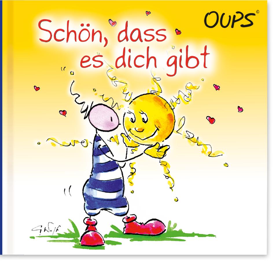 Vorderes Coverbild Oups Minibuch. Schön, dass es dich gibt