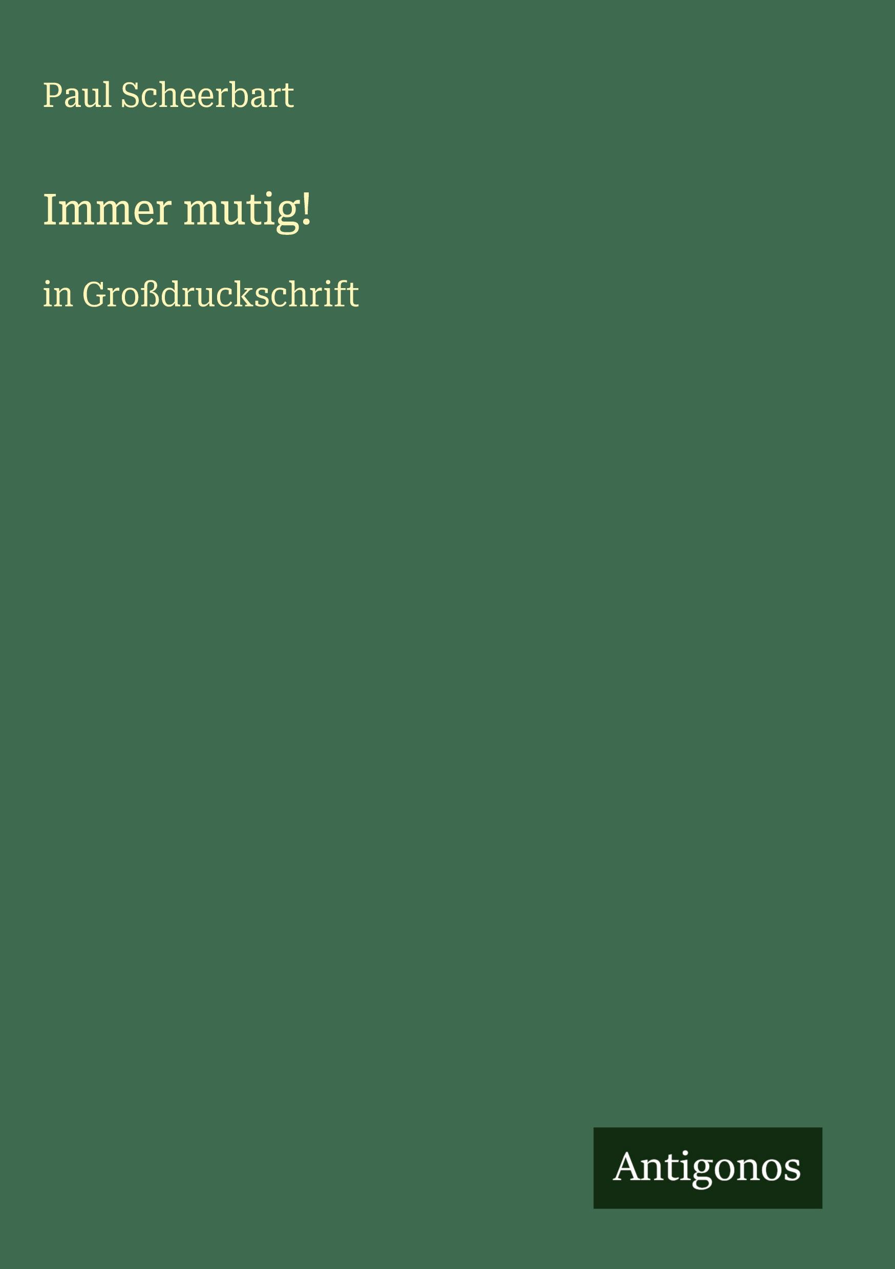 Vorderes Coverbild Immer mutig!