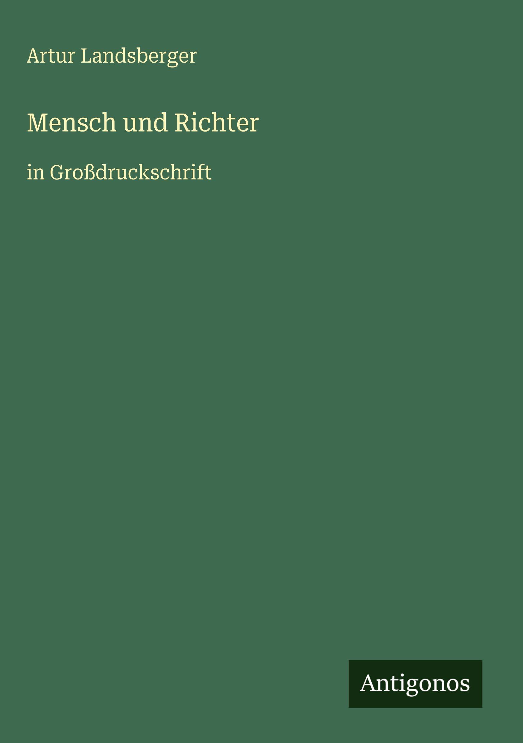 Vorderes Coverbild Mensch und Richter