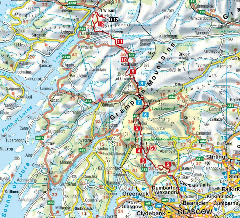 Beispielinhalt (Bild) ROTHER Wanderführer Schottland: West Highland Way. 12 Etappen und 2 Gipfeltouren
