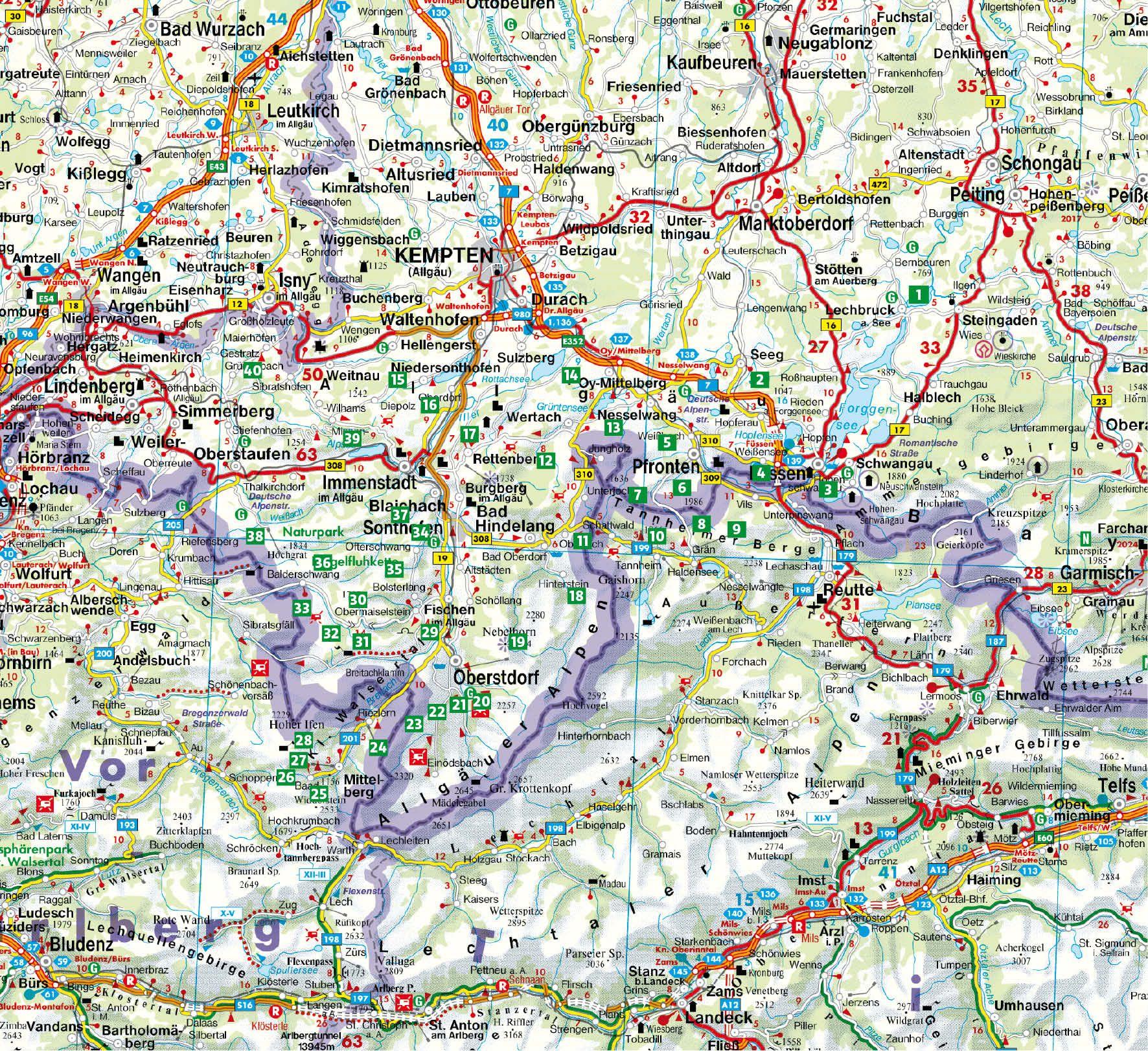 Beispielinhalt (Bild) ROTHER Wanderbuch Wandern mit Hund Allgäu. mit Tannheimer Tal und Kleinwalsertal. 40 Vierbeiner-Touren