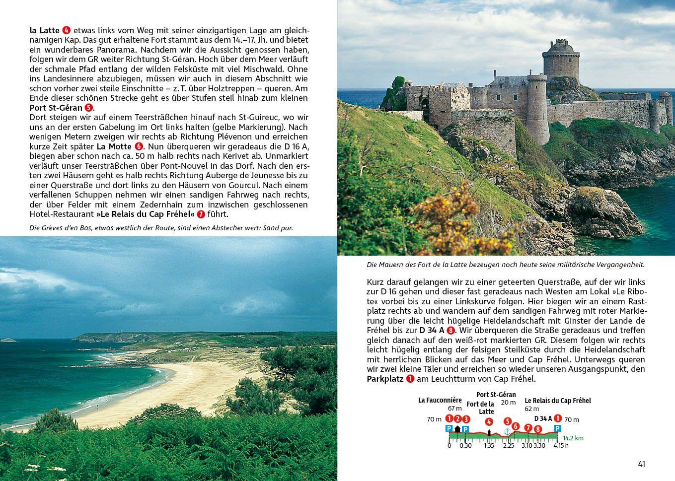 Beispielinhalt (Bild) ROTHER Wanderführer Bretagne. 50 Touren zwischen Mont-Saint-Michel und Saint-Nazaire