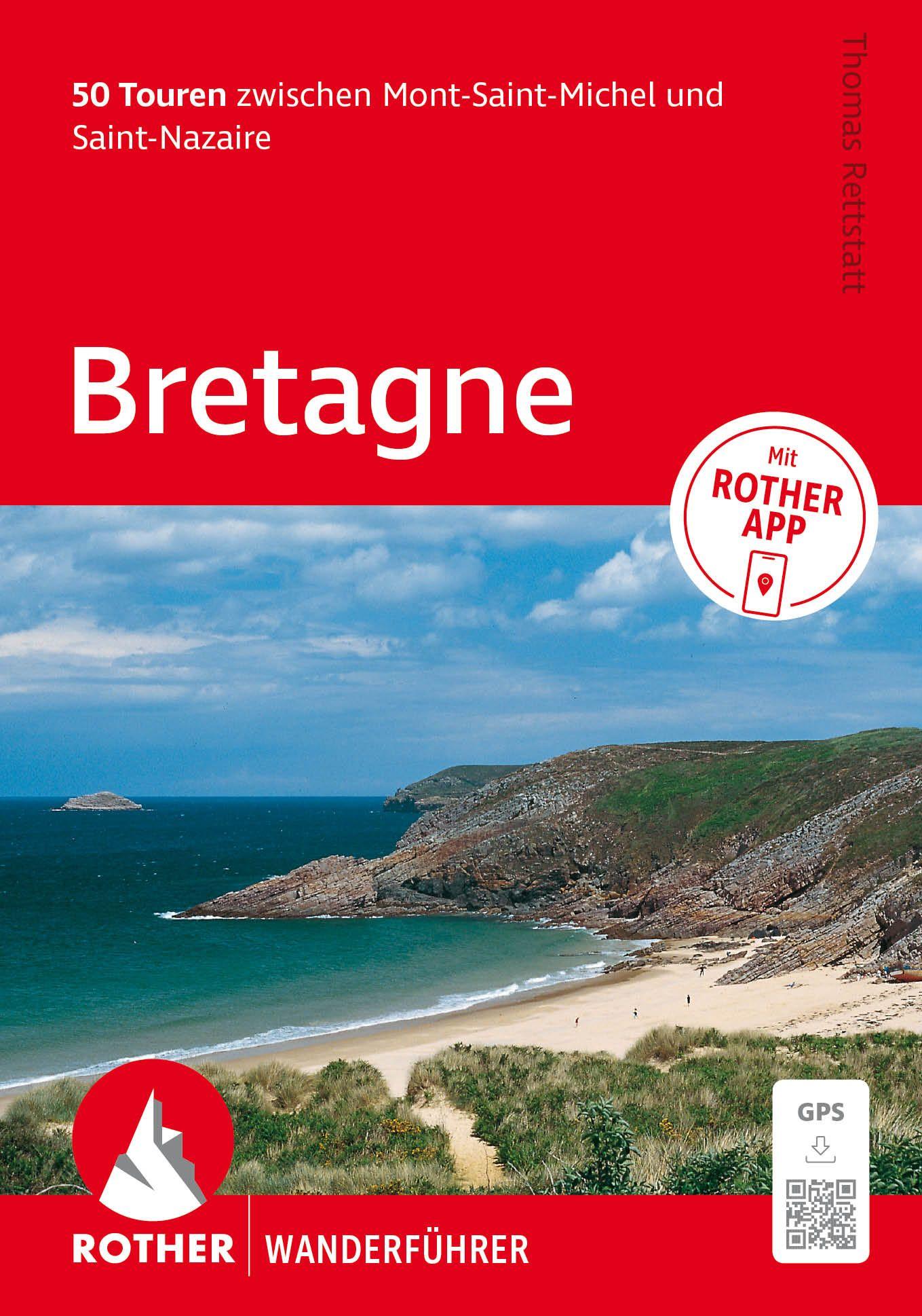 Vorderes Coverbild ROTHER Wanderführer Bretagne. 50 Touren zwischen Mont-Saint-Michel und Saint-Nazaire