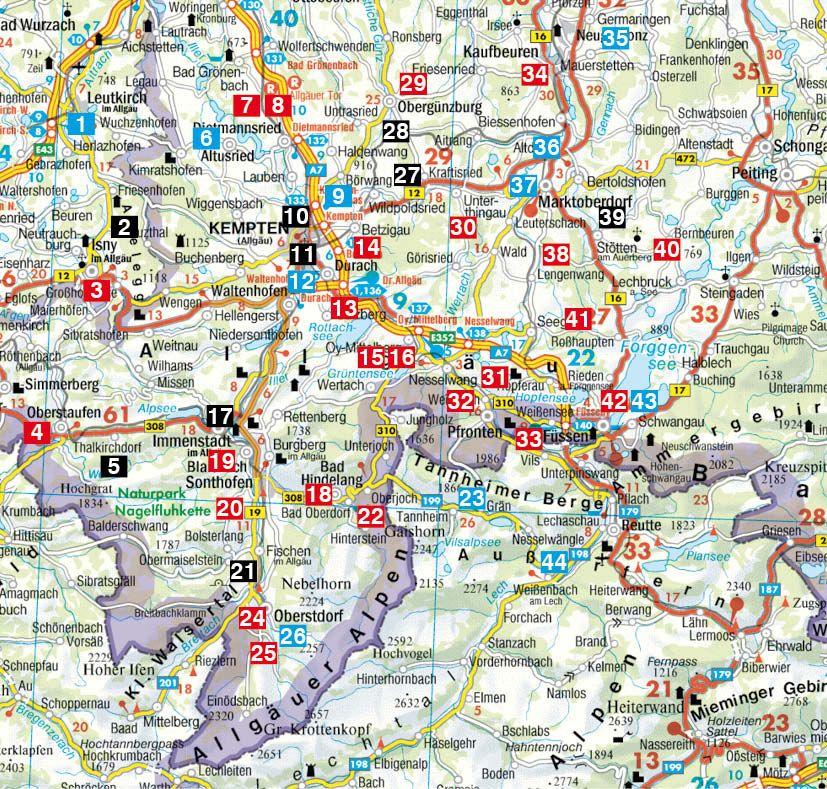 Beispielinhalt (Bild) ROTHER Radführer Allgäu - Radtouren für Genießer. 45 Radtouren von Leutkirch und Kaufbeuren bis Oberstdorf und Füssen - mit Radrunde Allgäu