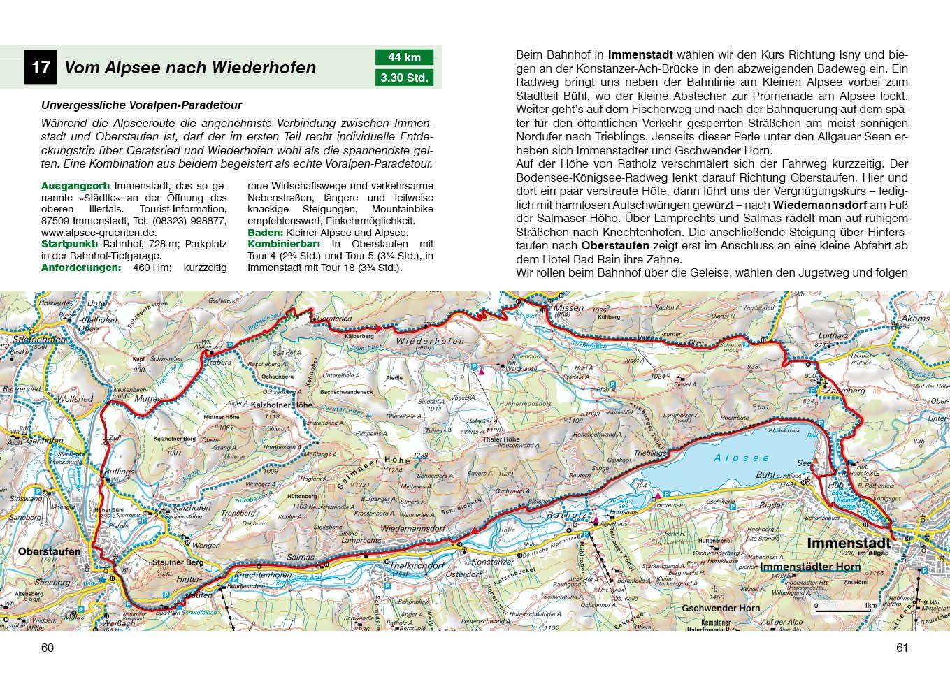 Beispielinhalt (Bild) ROTHER Radführer Allgäu - Radtouren für Genießer. 45 Radtouren von Leutkirch und Kaufbeuren bis Oberstdorf und Füssen - mit Radrunde Allgäu