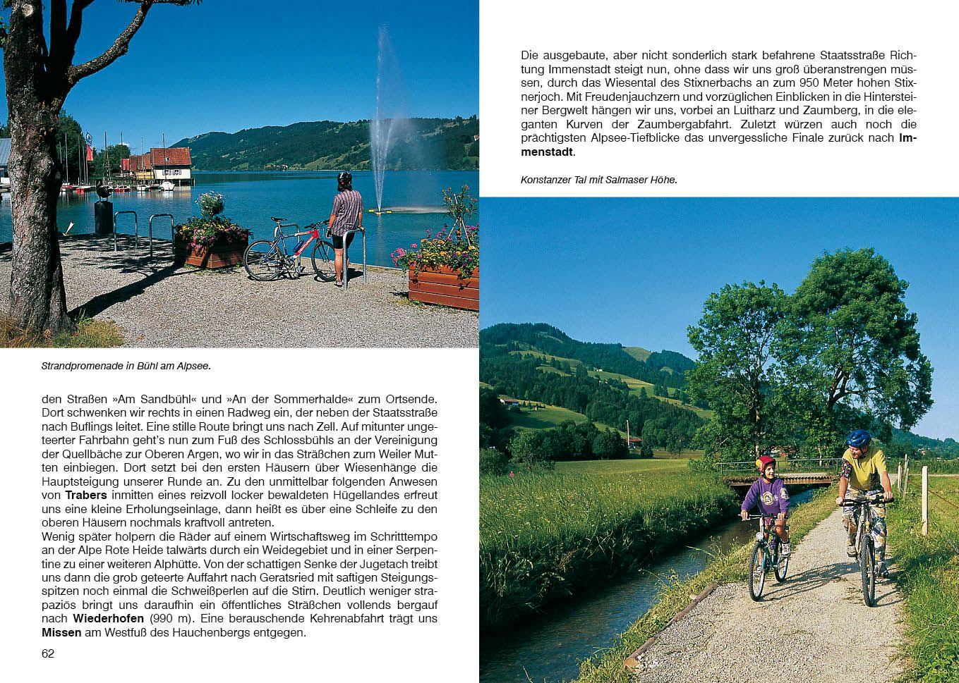 Beispielinhalt (Bild) ROTHER Radführer Allgäu - Radtouren für Genießer. 45 Radtouren von Leutkirch und Kaufbeuren bis Oberstdorf und Füssen - mit Radrunde Allgäu