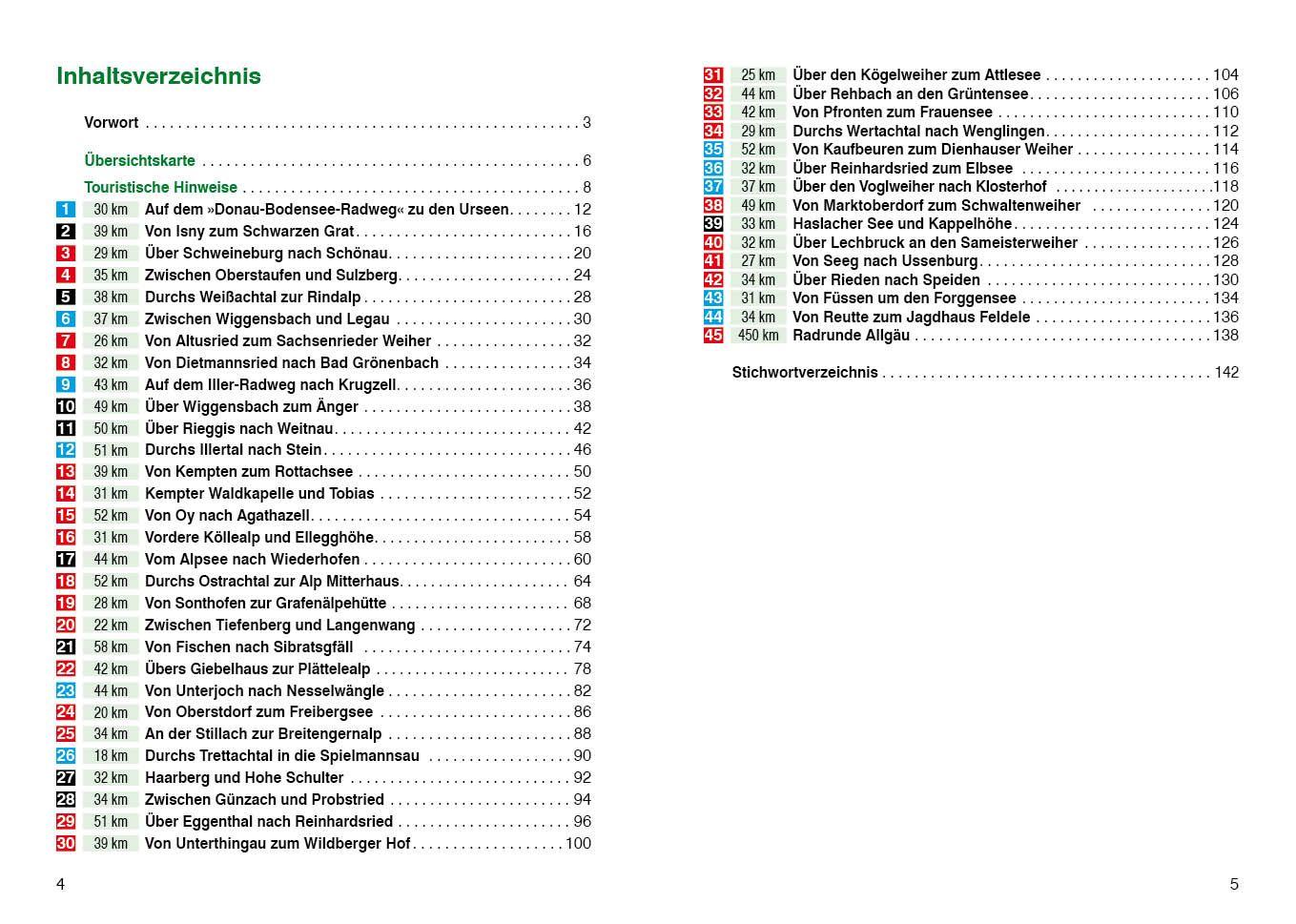 Beispielinhalt (Bild) ROTHER Radführer Allgäu - Radtouren für Genießer. 45 Radtouren von Leutkirch und Kaufbeuren bis Oberstdorf und Füssen - mit Radrunde Allgäu