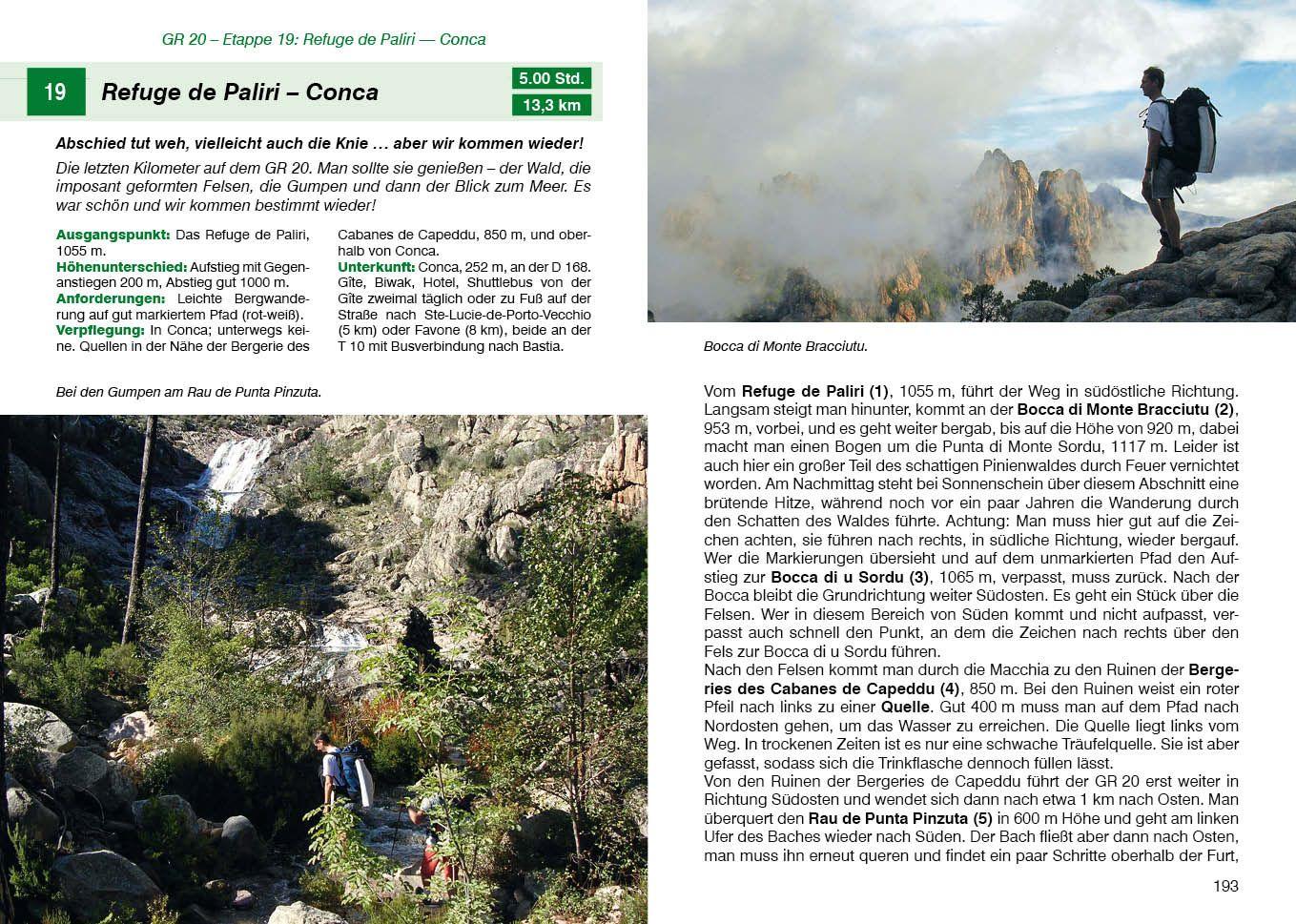 Beispielinhalt (Bild) ROTHER Wanderführer Korsika GR 20. 16 Etappen auf dem legendären Fernwanderweg - mit Varianten und Gipfeln