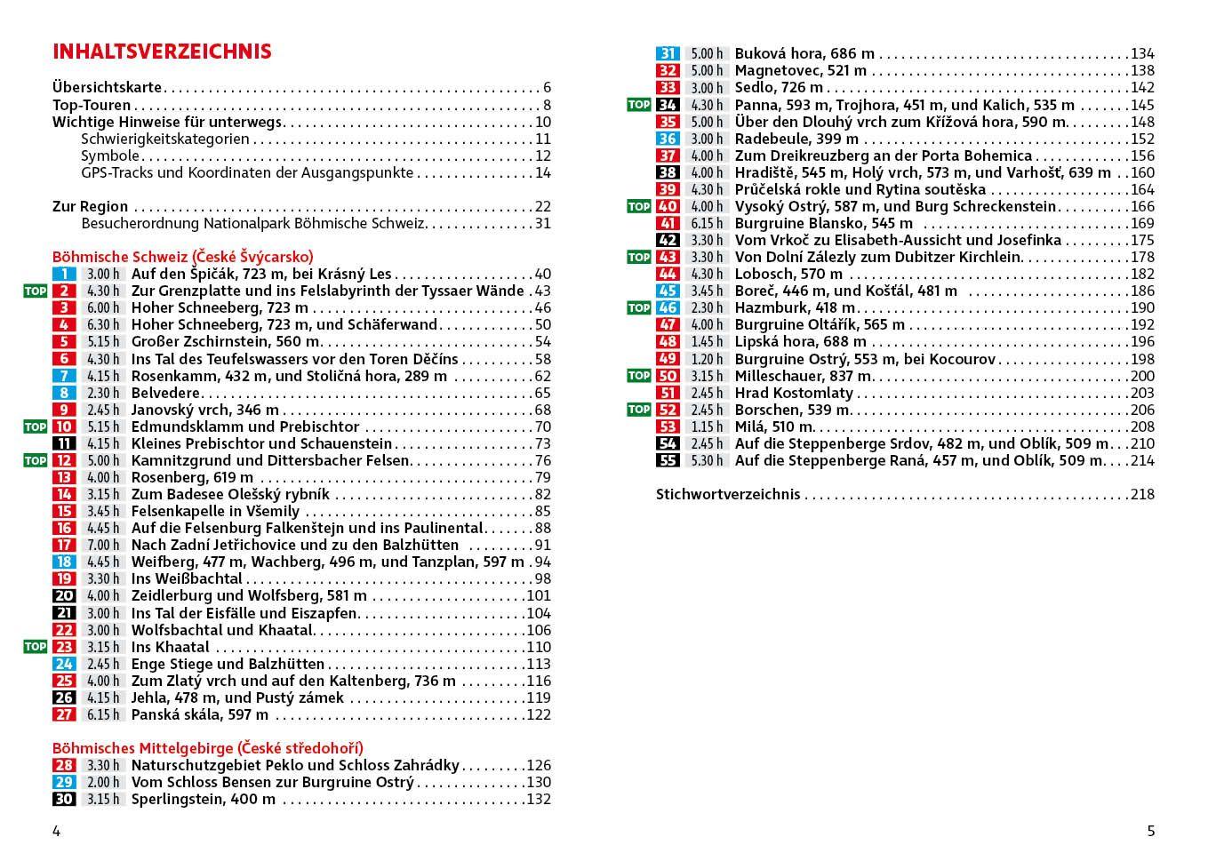 Beispielinhalt (Bild) ROTHER Wanderführer Böhmische Schweiz. 55 Touren im tschechischen Teil des Elbsandsteingebirges - mit Böhmischem Mittelgebirge