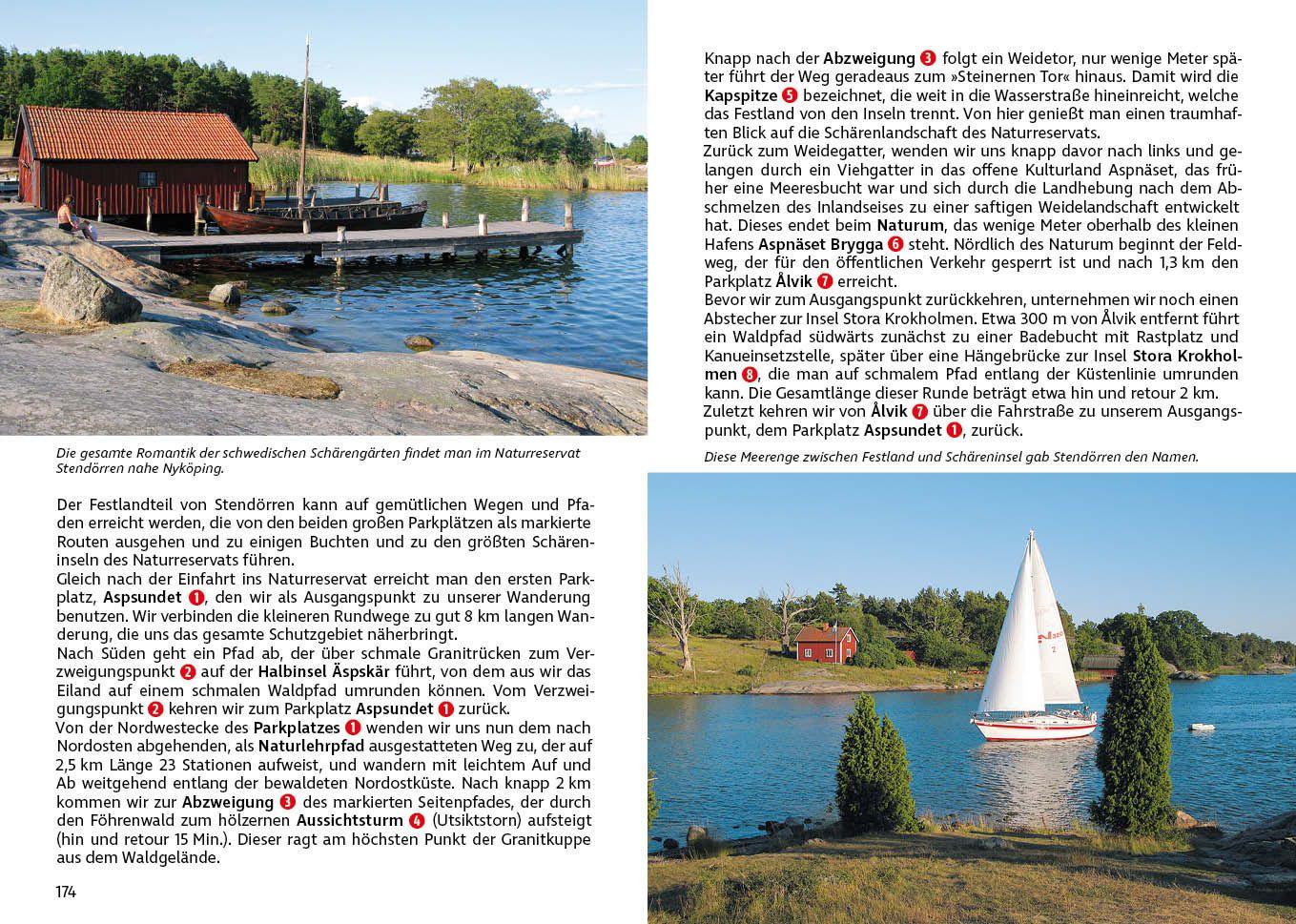 Beispielinhalt (Bild) ROTHER Wanderführer Schweden: Der Süden. 60 Touren von Skåne, Småland und Värmland über Stockholm bis Dalarna