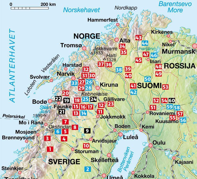 Beispielinhalt (Bild) ROTHER Wanderführer Lappland. 60 Tages- und Mehrtagestouren in Schwedisch-, Norwegisch- und Finnisch-Lappland