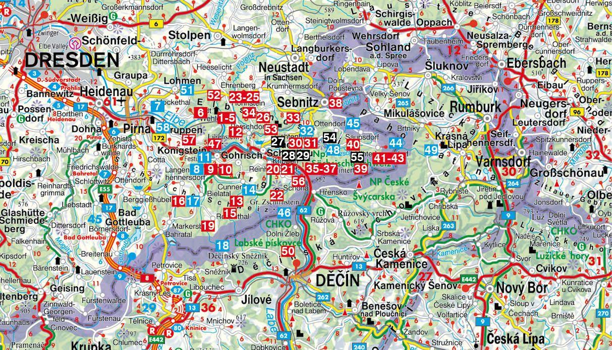 Beispielinhalt (Bild) ROTHER Wanderführer Elbsandsteingebirge. 58 Touren in der Sächsischen Schweiz - mit Malerweg und Stiegen