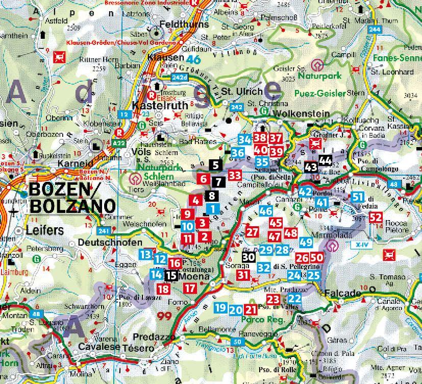 Beispielinhalt (Bild) ROTHER Wanderführer Dolomiten - Fassatal. 52 Touren - mit Rosengarten, Langkofel, Sella und Marmolada