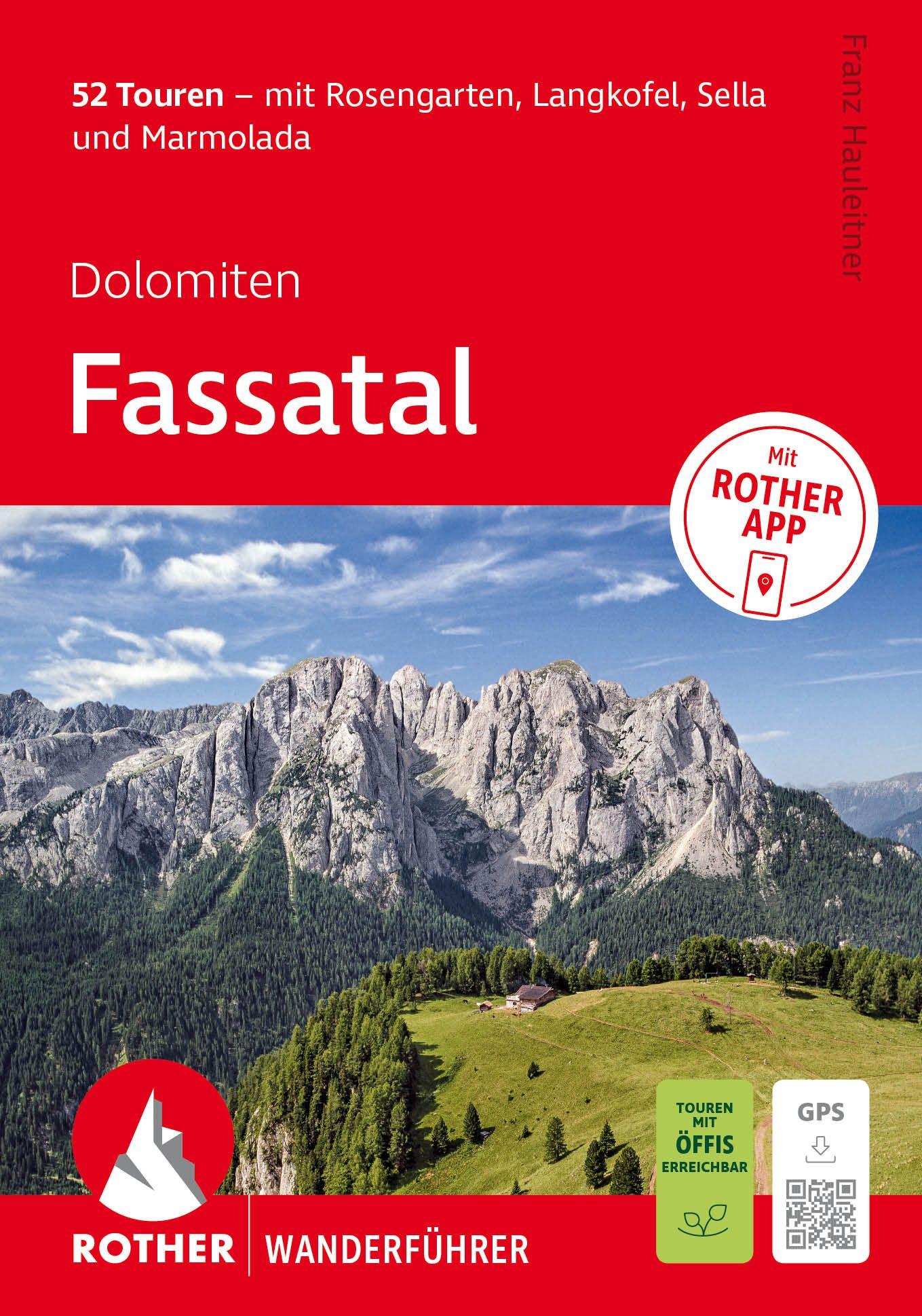 Vorderes Coverbild ROTHER Wanderführer Dolomiten - Fassatal. 52 Touren - mit Rosengarten, Langkofel, Sella und Marmolada