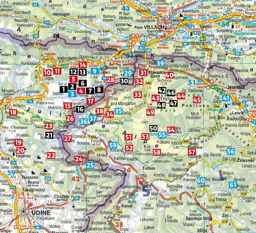 Beispielinhalt (Bild) ROTHER Wanderführer Julische Alpen. 61 Touren zwischen Tarvisio, Bled und Tolmin - mit Nationalpark Triglav und So¿atal