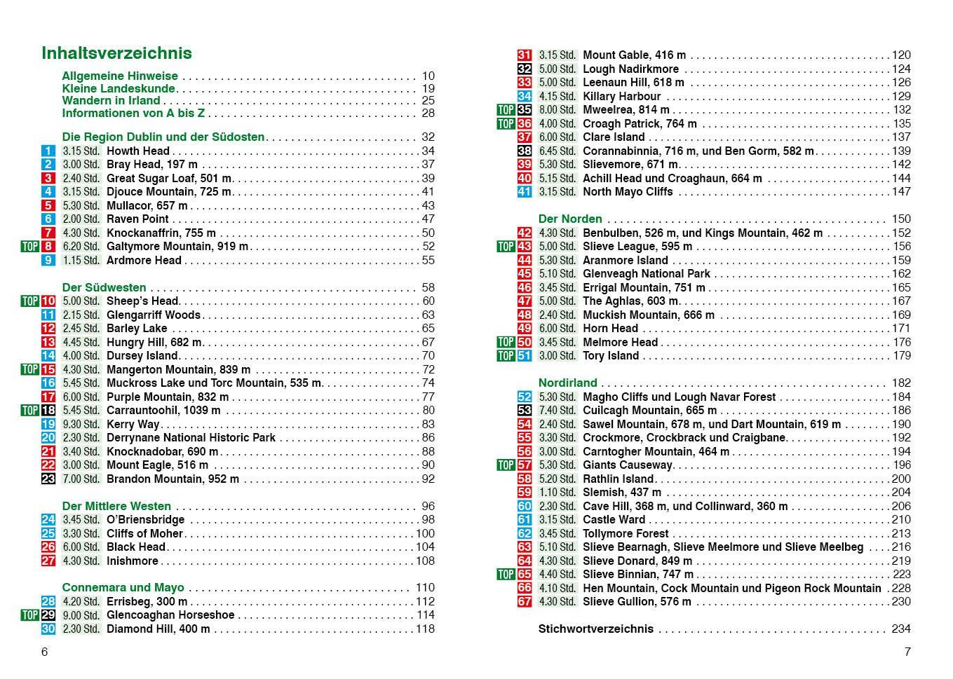 Beispielinhalt (Bild) ROTHER Wanderführer Irland mit Nordirland. 65 Touren auf der grünen Insel im Atlantik