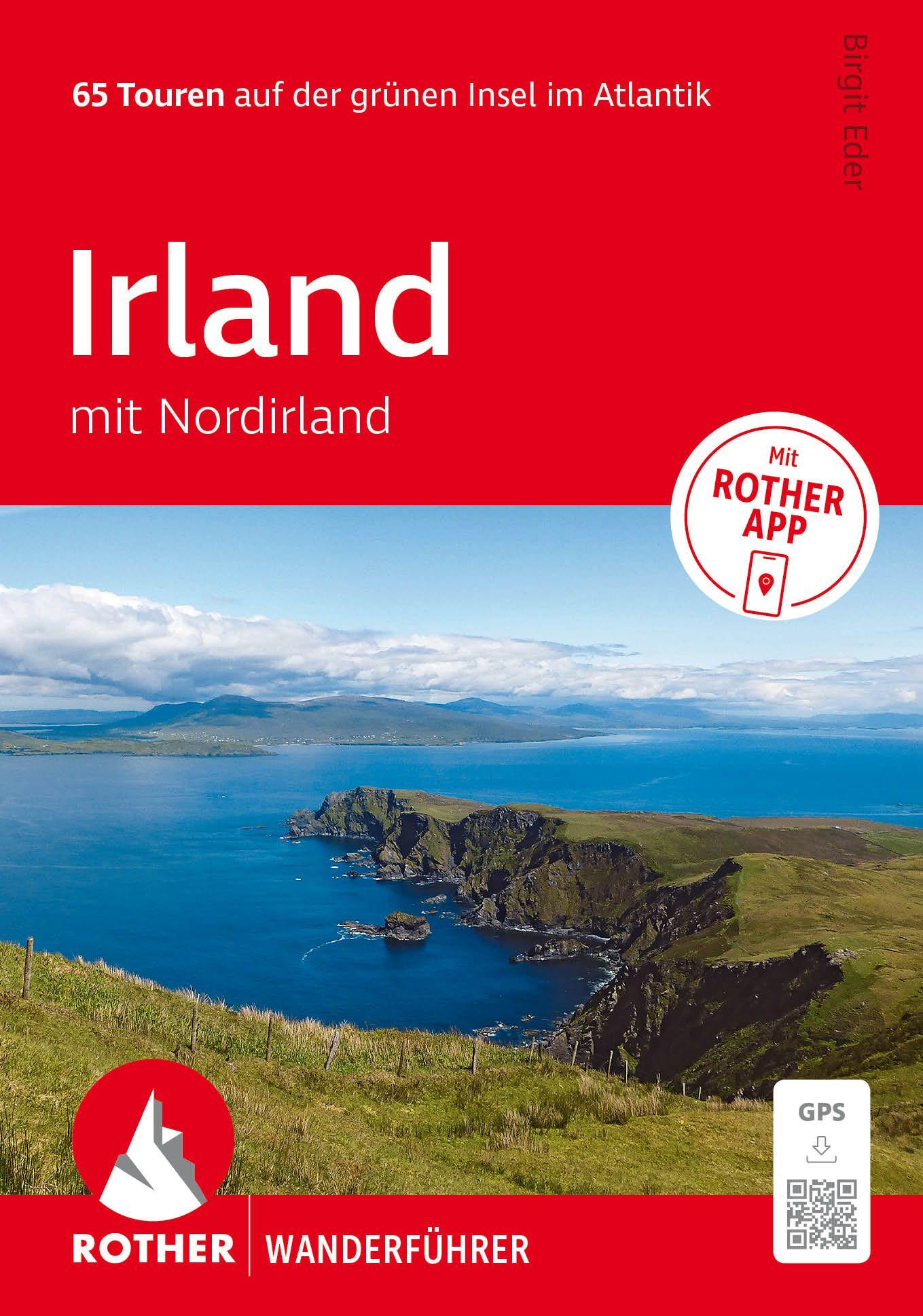 Vorderes Coverbild ROTHER Wanderführer Irland mit Nordirland. 65 Touren auf der grünen Insel im Atlantik