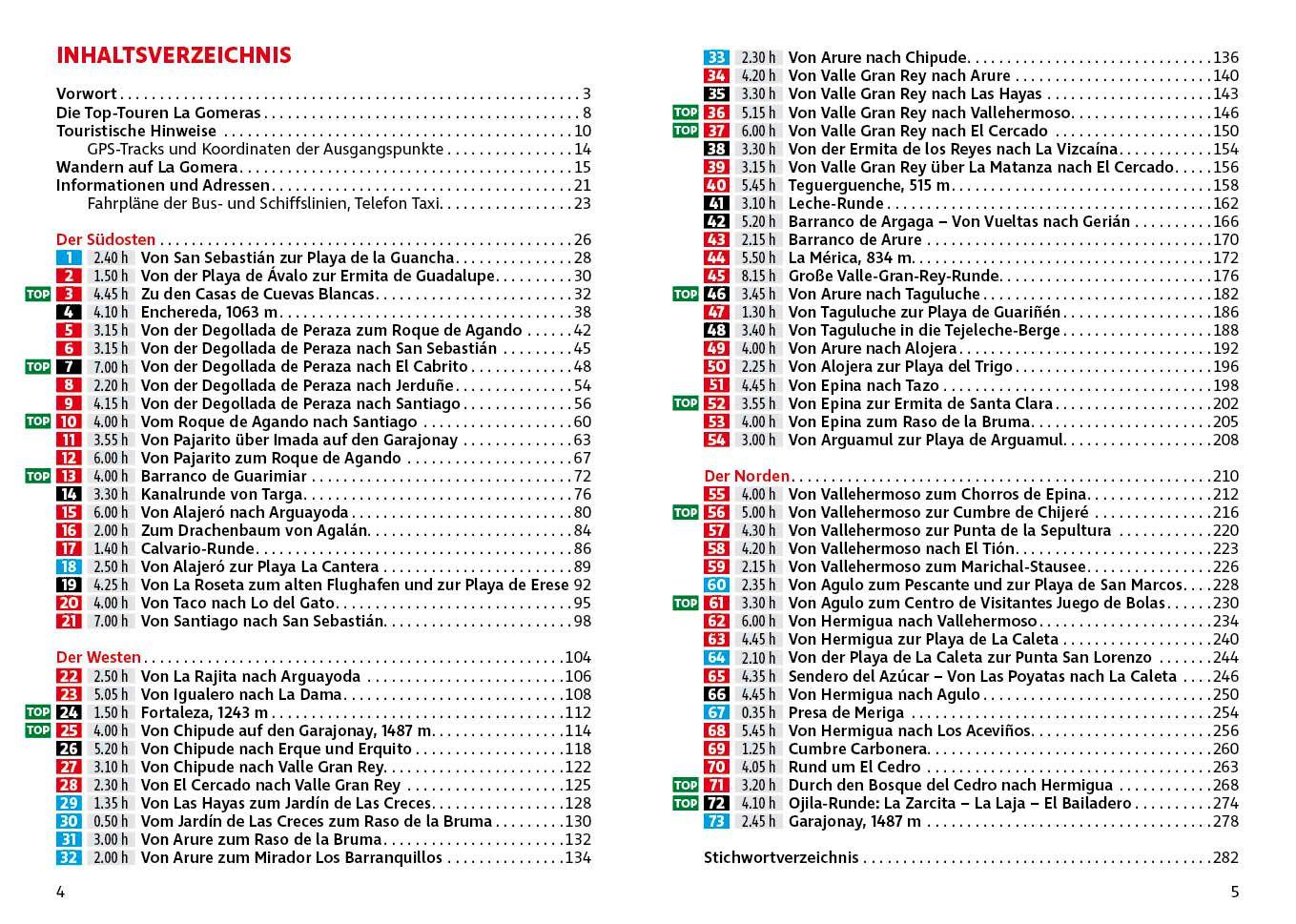 Beispielinhalt (Bild) ROTHER Wanderführer La Gomera. 73 Touren auf der wildesten Insel der Kanaren - die schönsten Küsten- und Bergwanderungen
