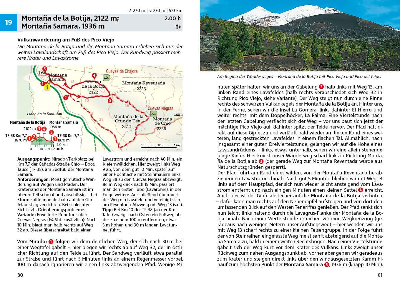 Beispielinhalt (Bild) ROTHER Wanderführer Teneriffa. 88 Touren auf der 'Insel der Glückseligen'