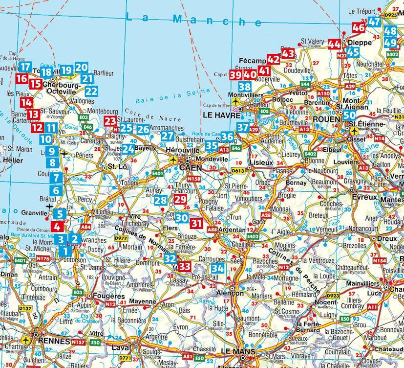 Beispielinhalt (Bild) ROTHER Wanderführer Normandie. 50 Touren an der Küste und im Landesinneren - vom Mont-Saint-Michel bis zur Côte d'Albâtre