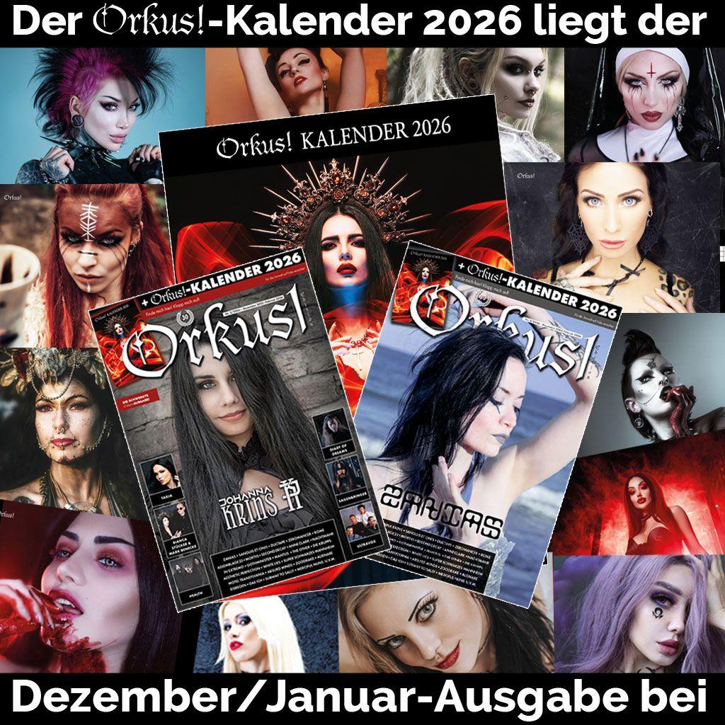 Vorderes Coverbild Orkus!-Edition Dezember 2025 /Januar 2026 mit Kalender 2026