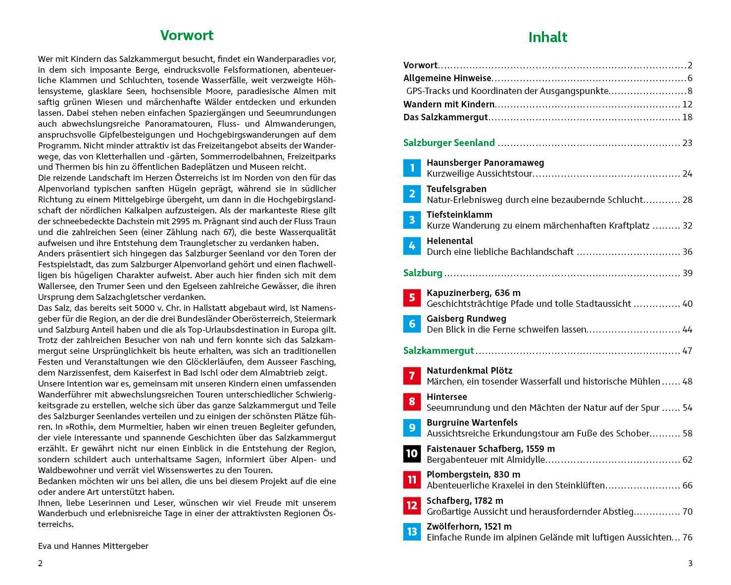 Beispielinhalt (Bild) ROTHER Wanderbuch ErlebnisWandern mit Kindern Salzkammergut. 40 Touren und viele Freizeittipps