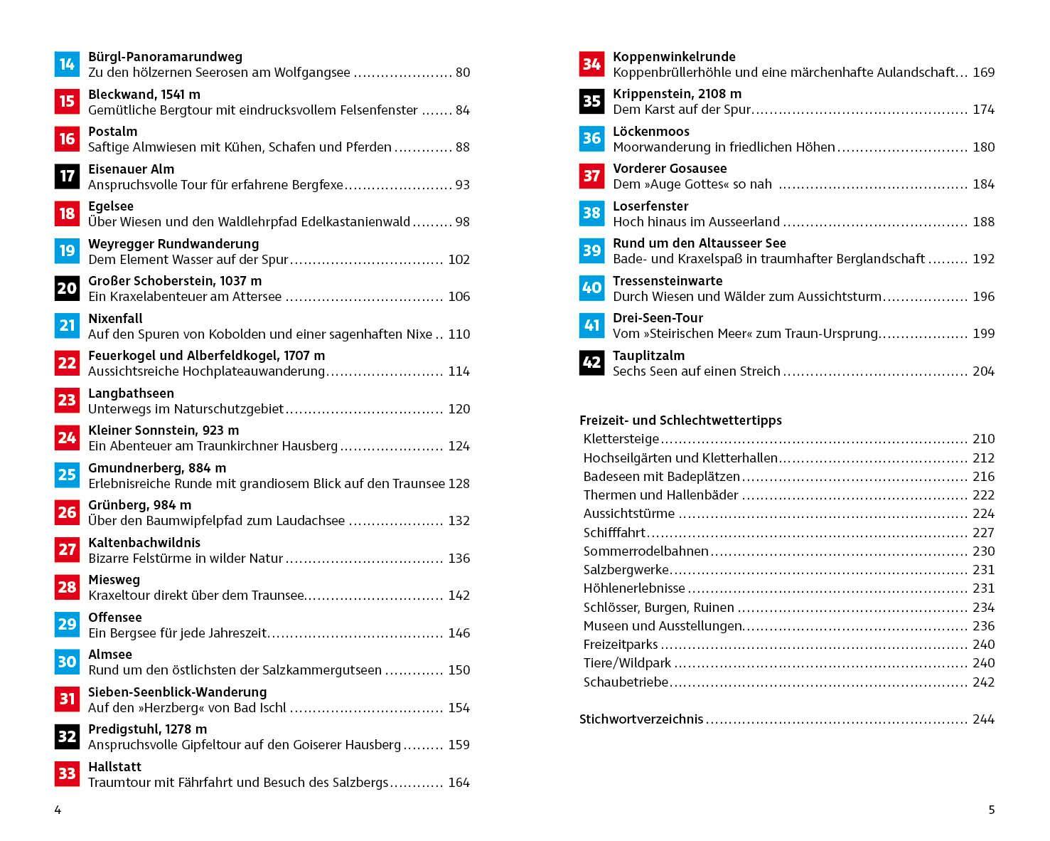 Beispielinhalt (Bild) ROTHER Wanderbuch ErlebnisWandern mit Kindern Salzkammergut. 40 Touren und viele Freizeittipps