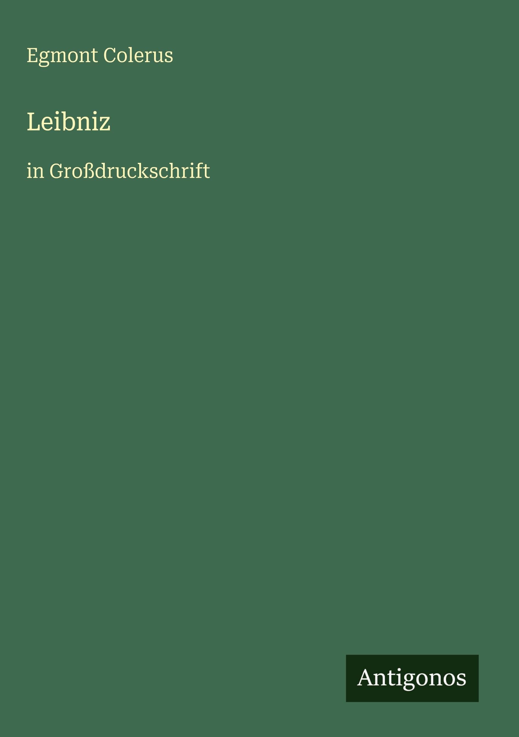 Vorderes Coverbild Leibniz