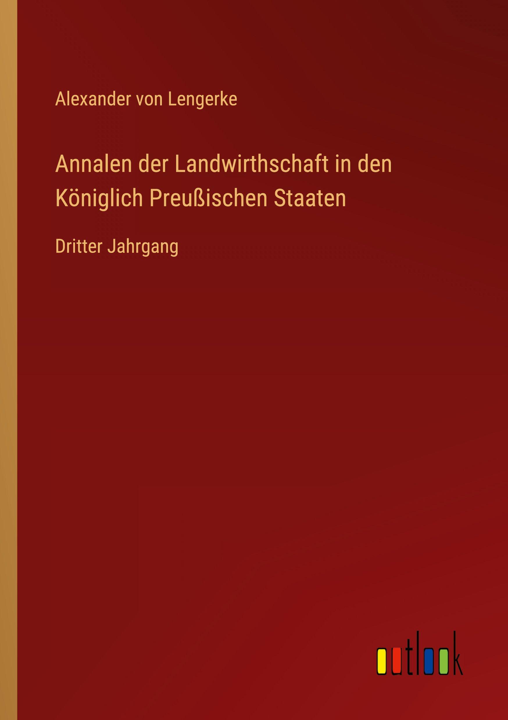 Vorderes Coverbild Annalen der Landwirthschaft in den Königlich Preußischen Staaten