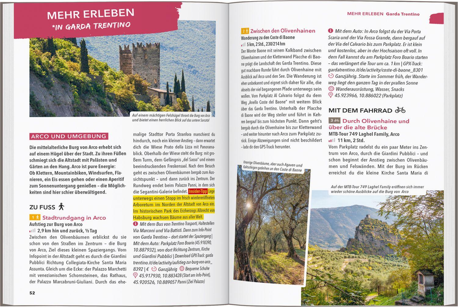 Beispielinhalt (Bild) MARCO POLO OUTDOOR GUIDE Reiseführer Gardasee