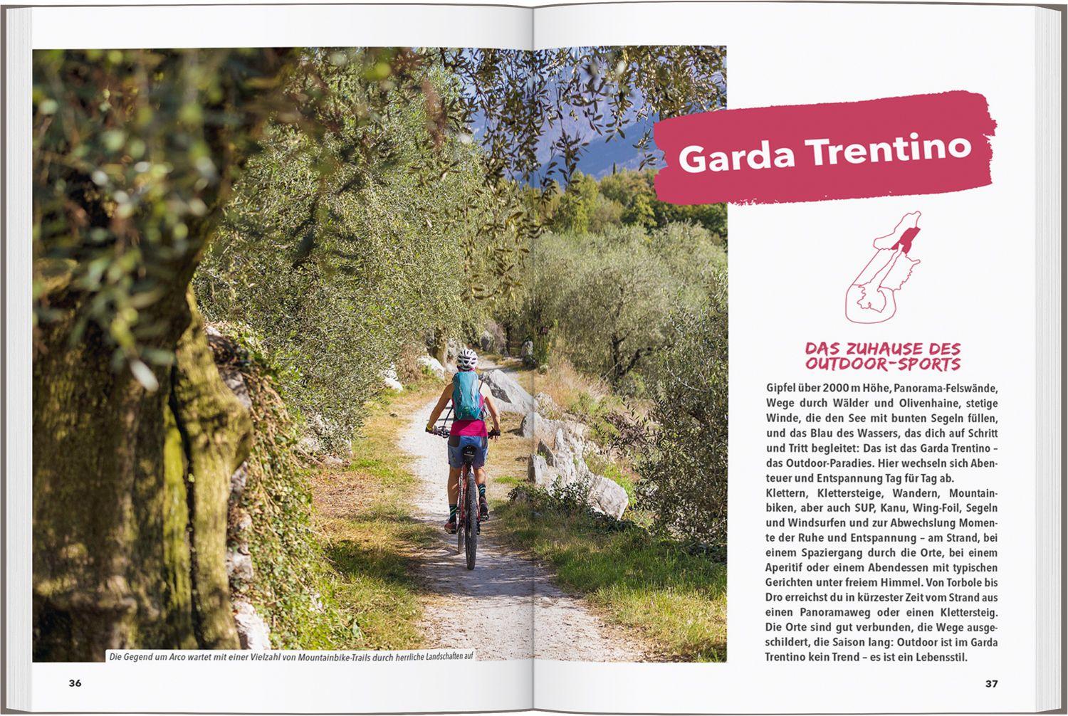 Beispielinhalt (Bild) MARCO POLO OUTDOOR GUIDE Reiseführer Gardasee