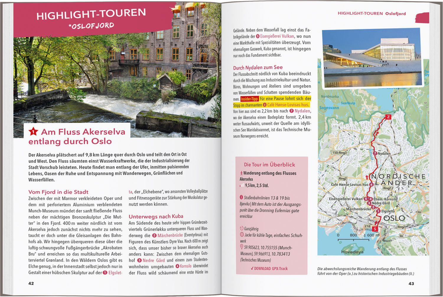 Beispielinhalt (Bild) MARCO POLO OUTDOOR GUIDE Reiseführer Südnorwegen