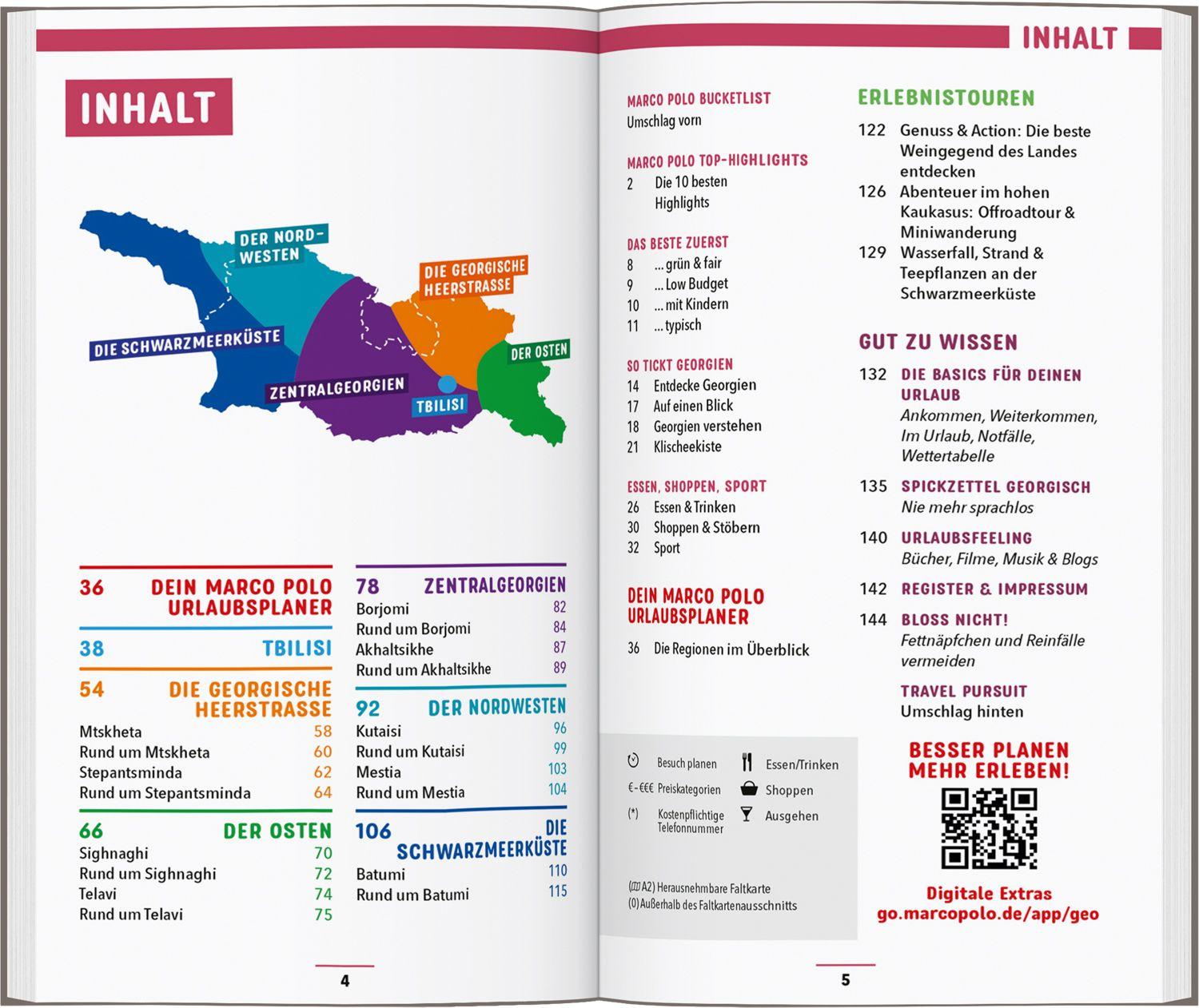 Beispielinhalt (Bild) MARCO POLO Reiseführer Georgien