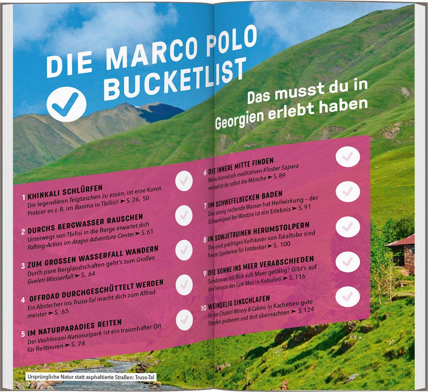 Beispielinhalt (Bild) MARCO POLO Reiseführer Georgien