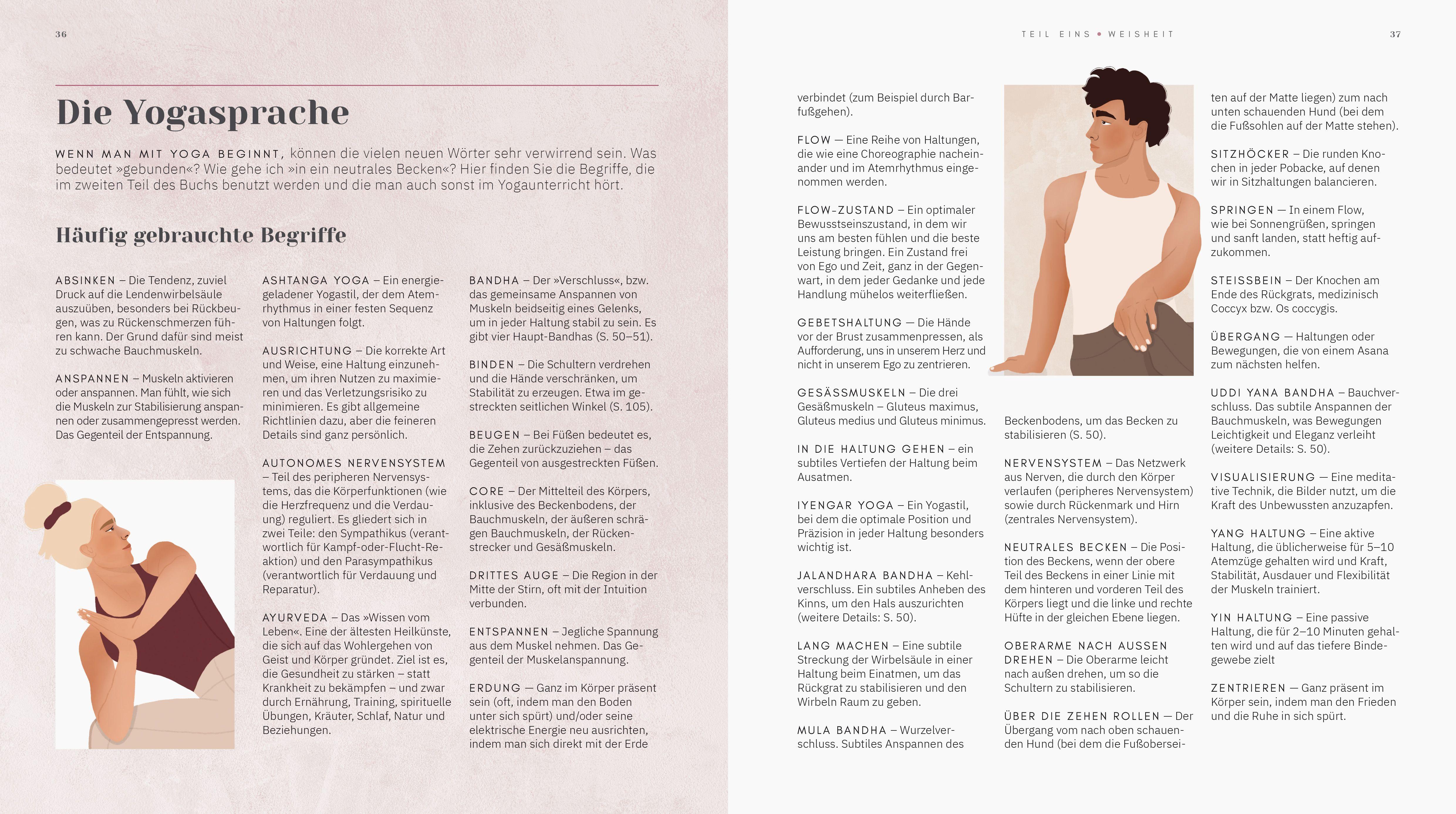 Beispielinhalt (Bild) Achtsam und stark. Zehn Wochen Yoga für mehr Kraft, Ruhe und Zufriedenheit.