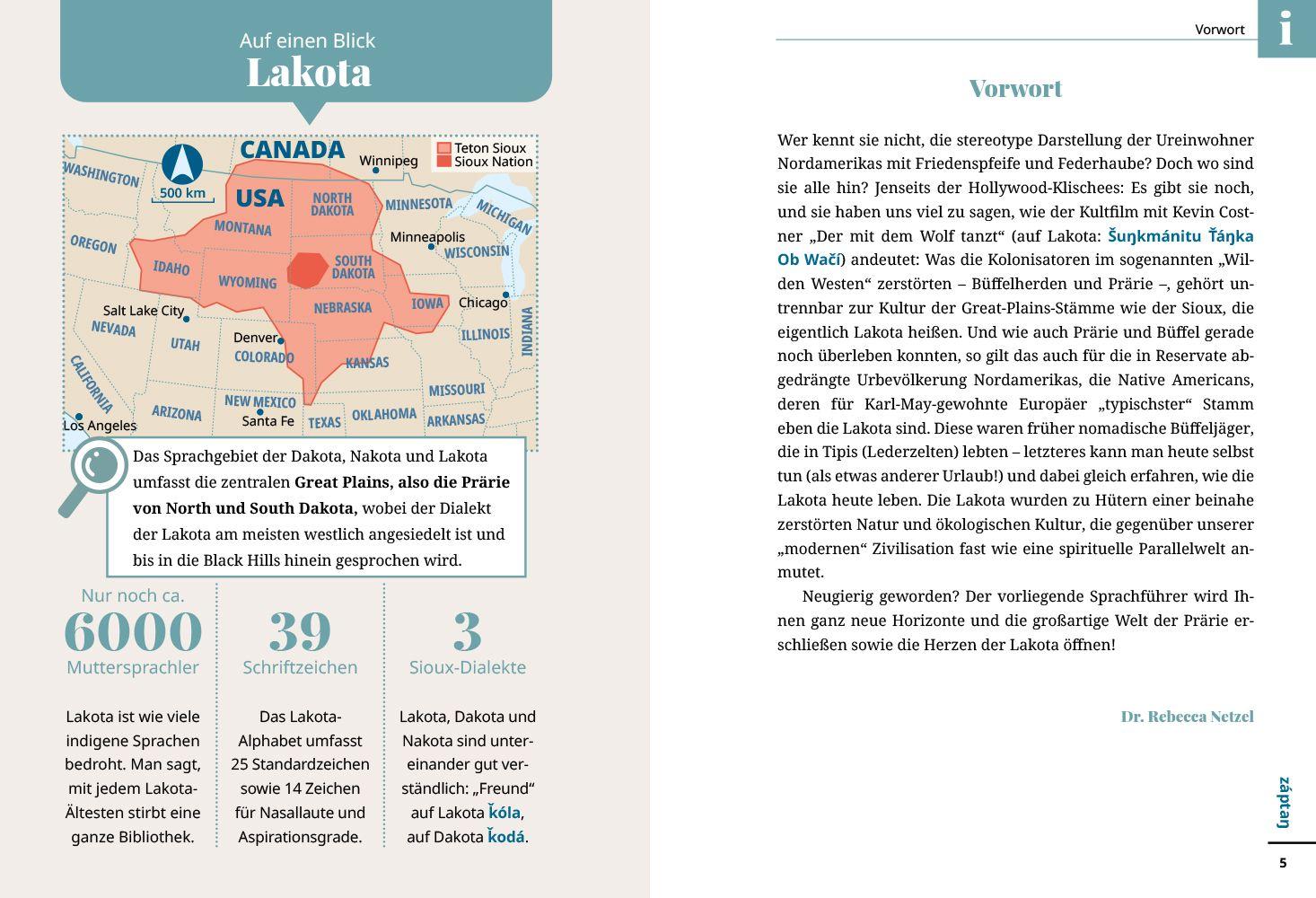 Beispielinhalt (Bild) Reise Know-How Sprachführer Lakota / Sioux - Wort für Wort
