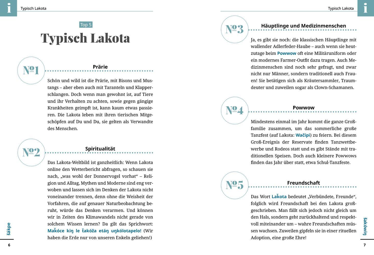 Beispielinhalt (Bild) Reise Know-How Sprachführer Lakota / Sioux - Wort für Wort