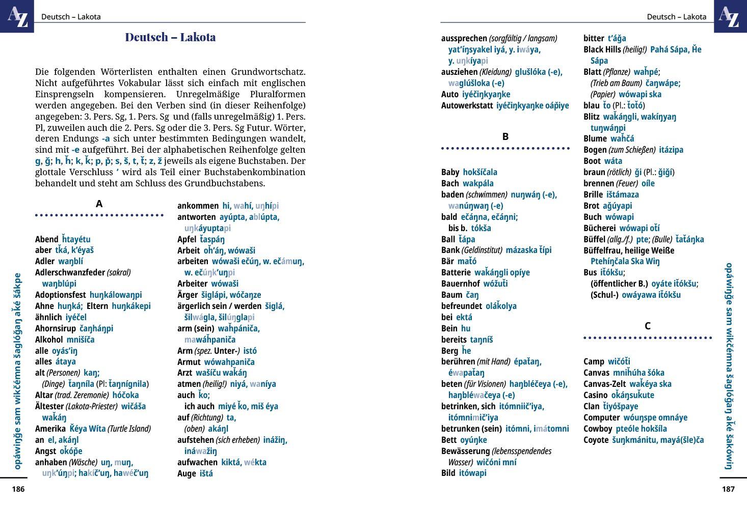 Beispielinhalt (Bild) Reise Know-How Sprachführer Lakota / Sioux - Wort für Wort