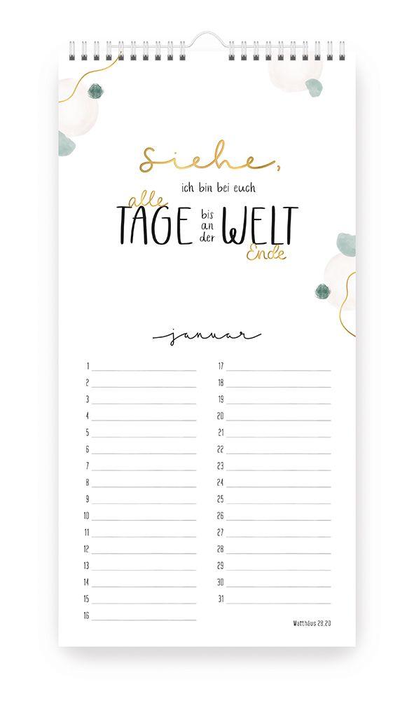 Beispielinhalt (Bild) Himmelsglück Geburtstagskalender