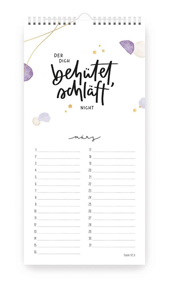 Beispielinhalt (Bild) Himmelsglück Geburtstagskalender