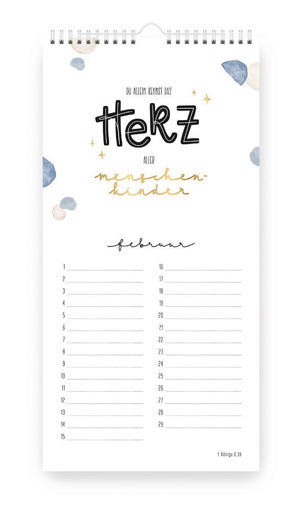 Beispielinhalt (Bild) Himmelsglück Geburtstagskalender