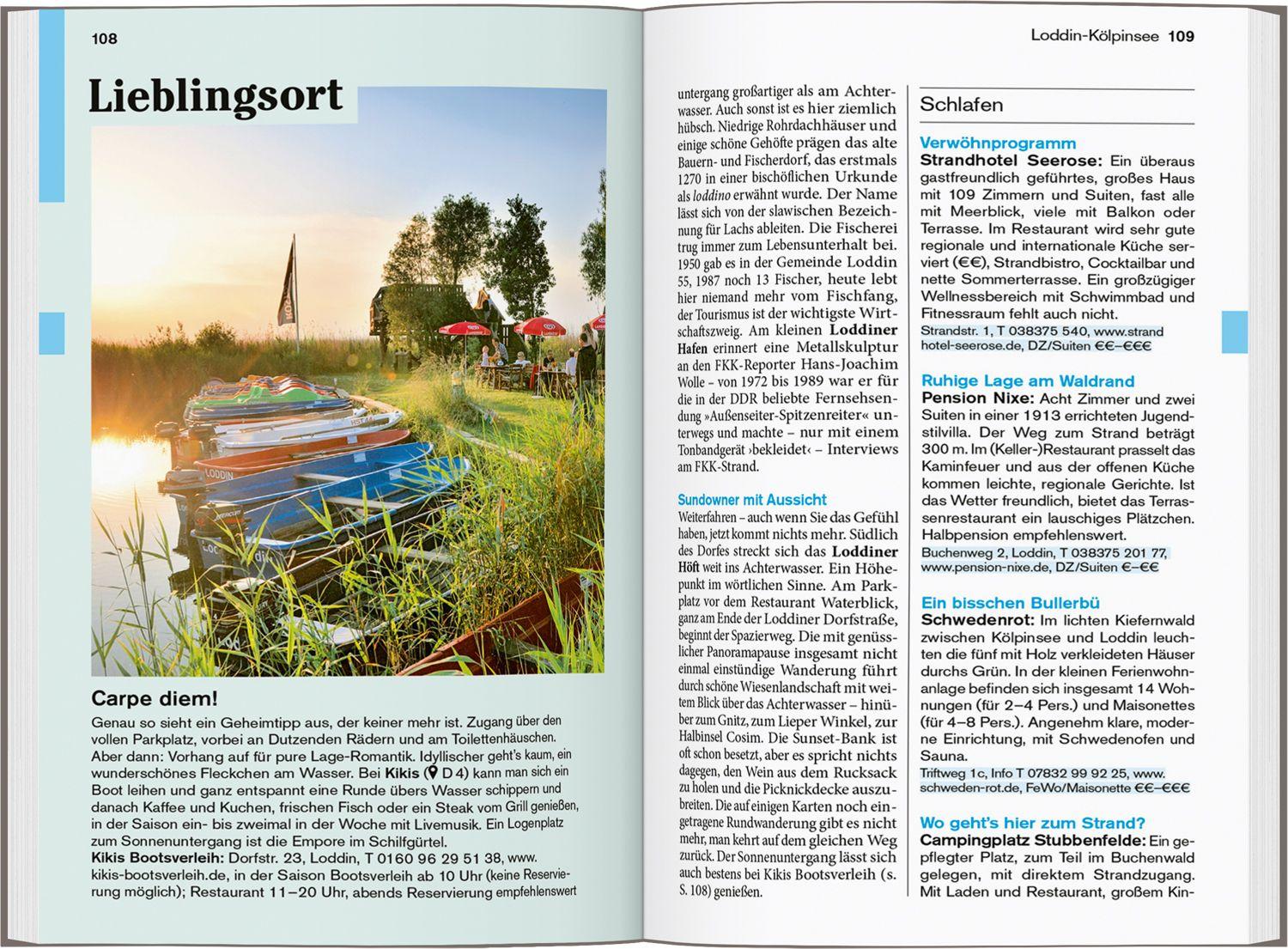 Beispielinhalt (Bild) DUMONT Reise-Taschenbuch Reiseführer Usedom