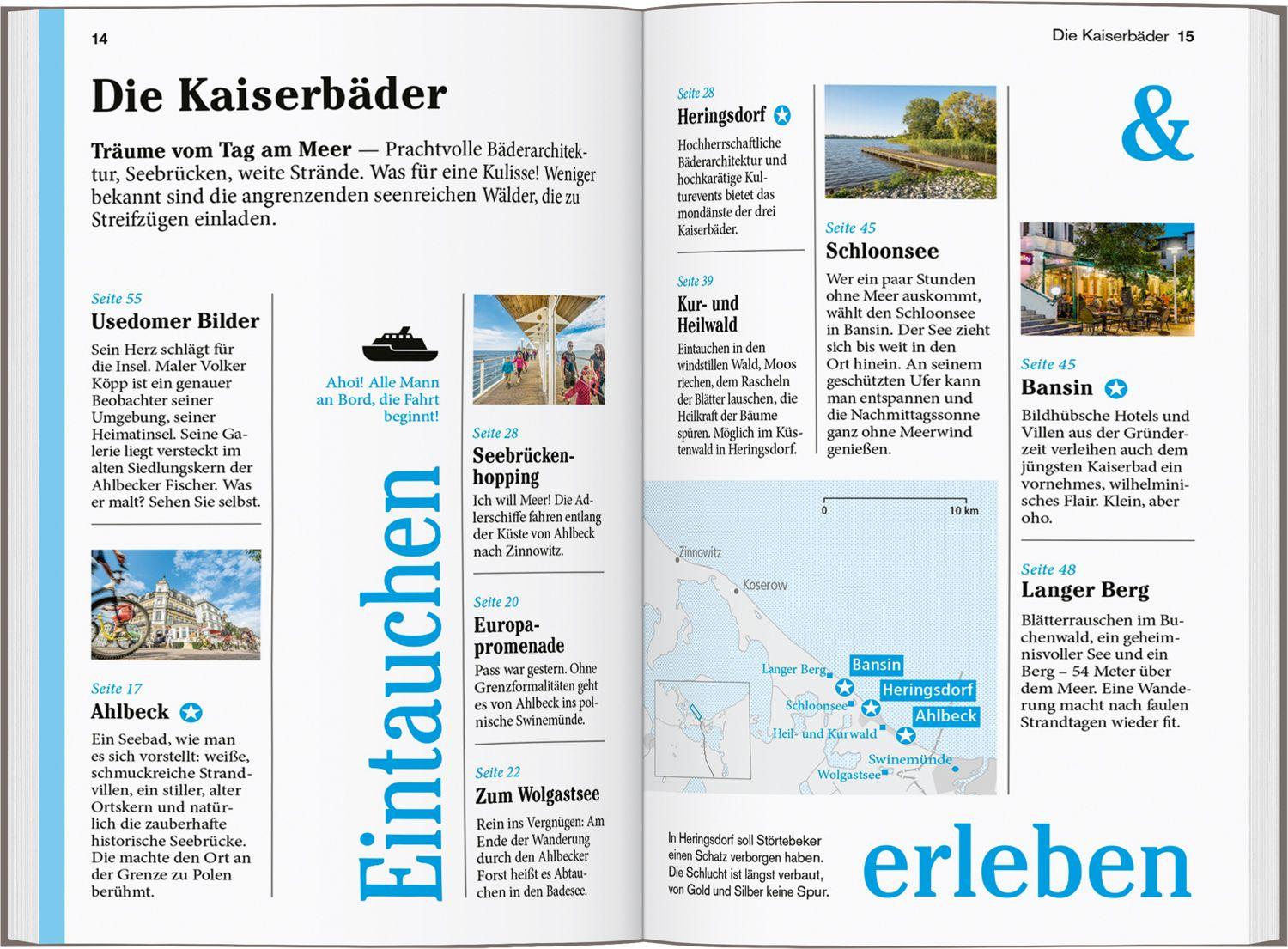 Beispielinhalt (Bild) DUMONT Reise-Taschenbuch Reiseführer Usedom