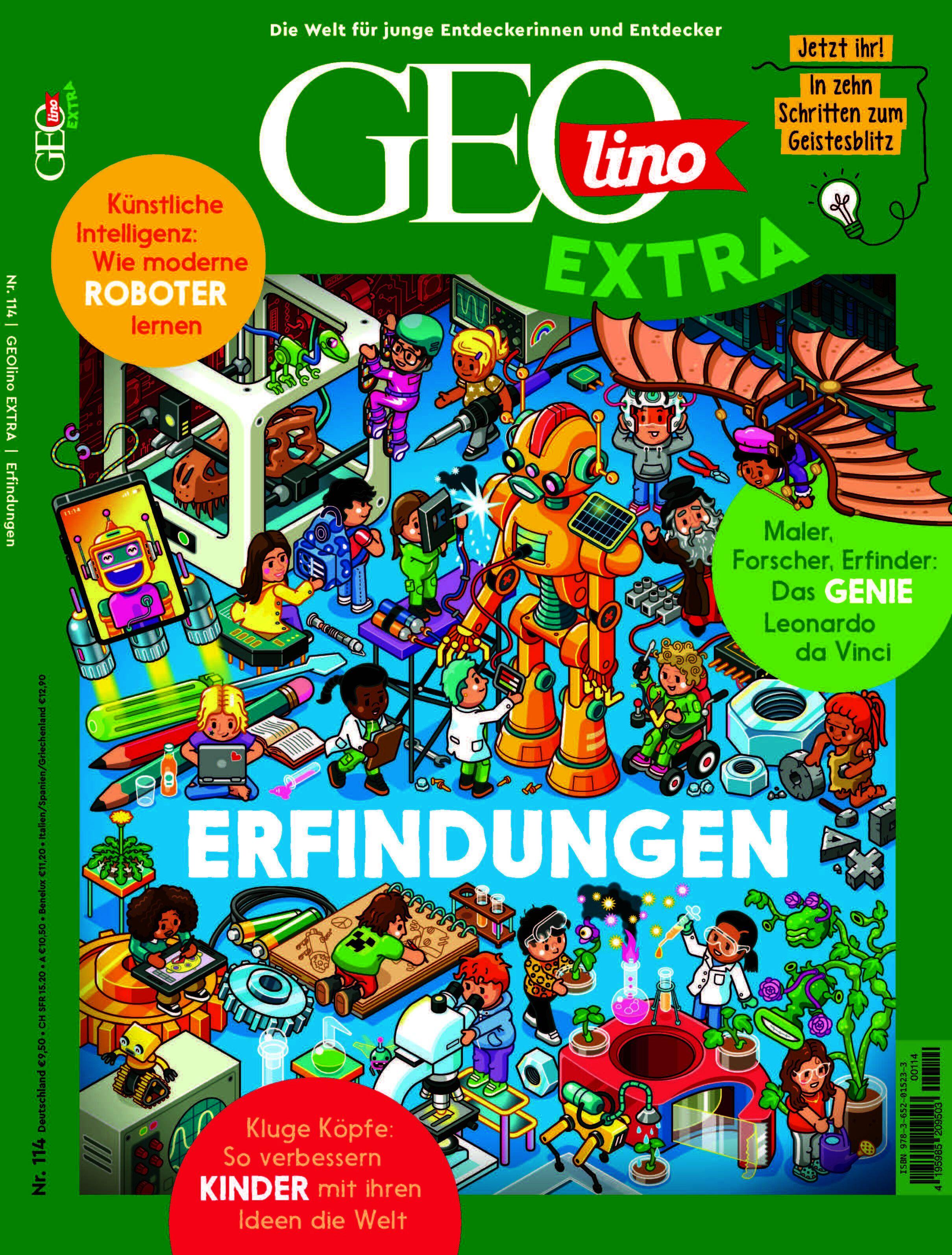 Vorderes Coverbild GEOlino extra 114/2025 - Erfindungen