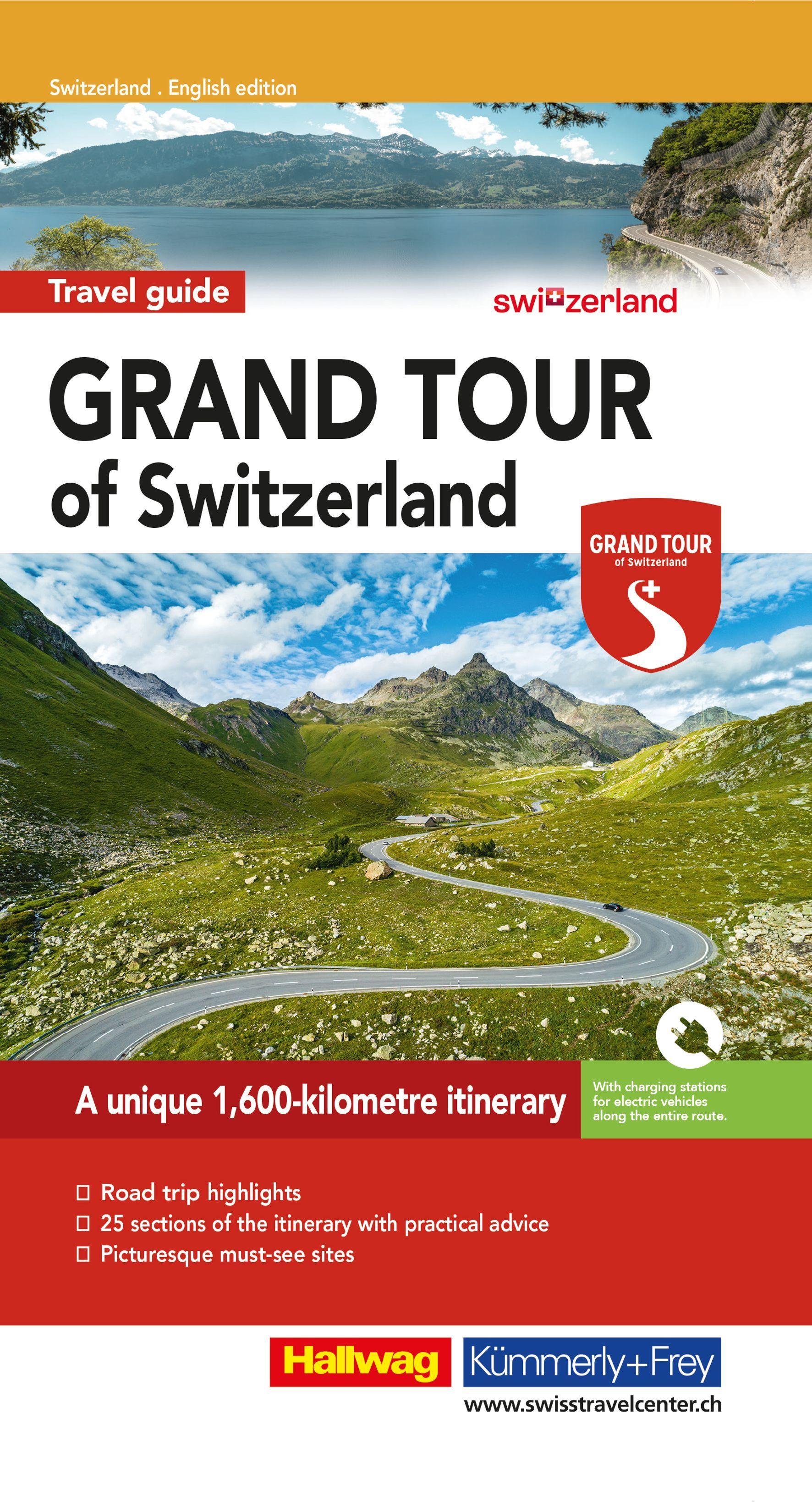 Vorderes Coverbild Hallwag Reiseführer Grand Tour of Switzerland, englische Ausgabe