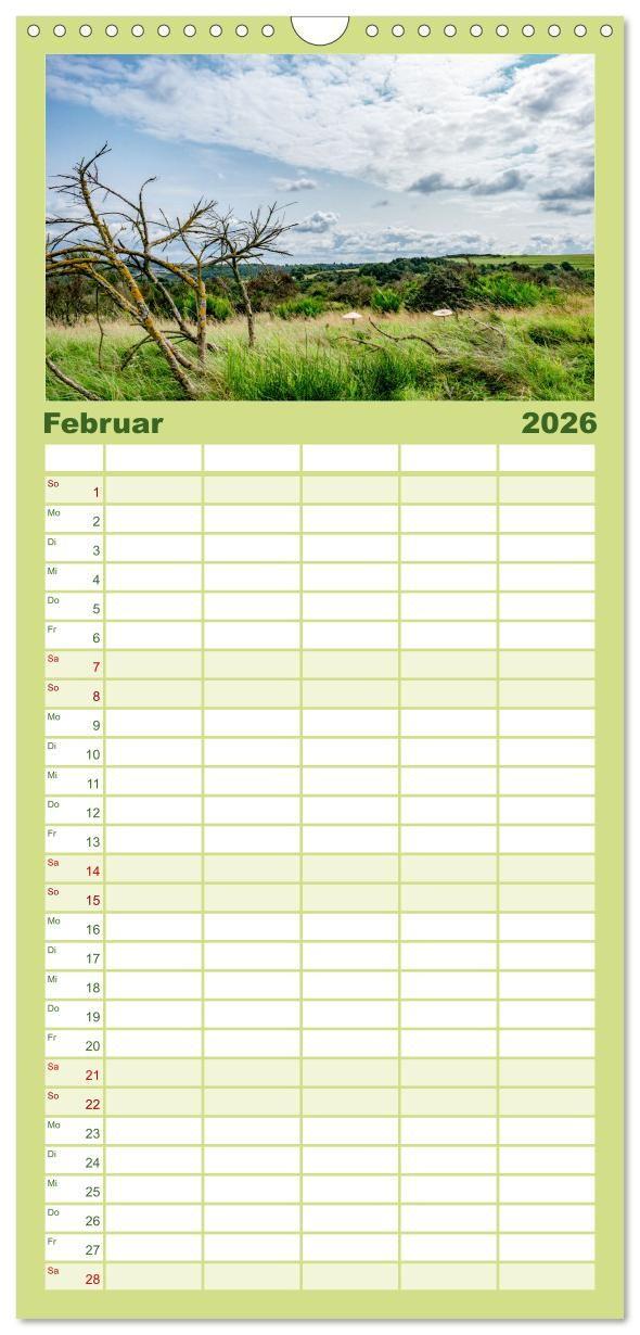 Beispielinhalt (Bild) Familienplaner 2026 - Nationalpark Eifel - Schöne Tage im Grünen mit 5 Spalten (Wandkalender, 21 x 45 cm) CALVENDO