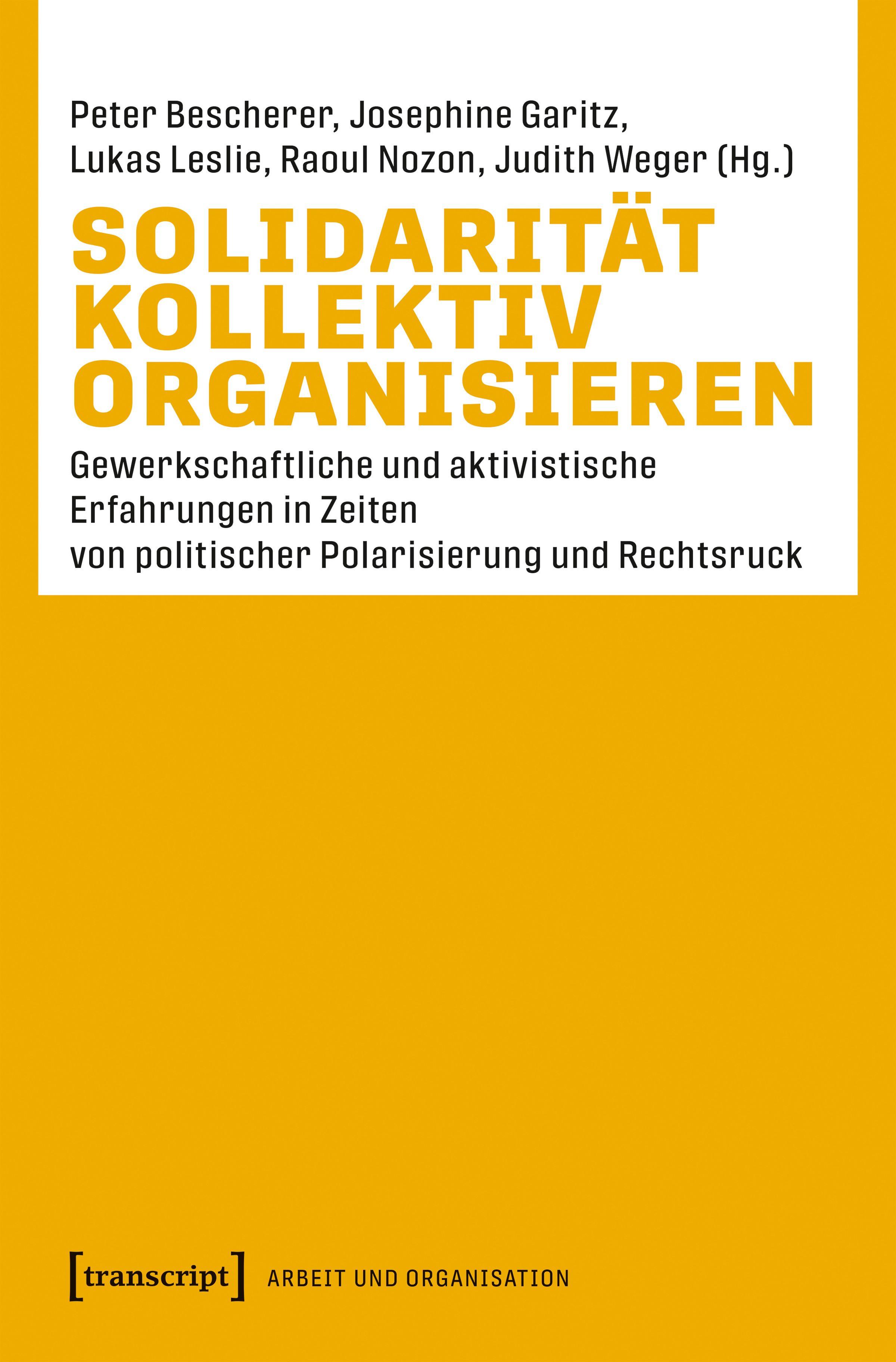 Vorderes Coverbild Solidarität kollektiv organisieren