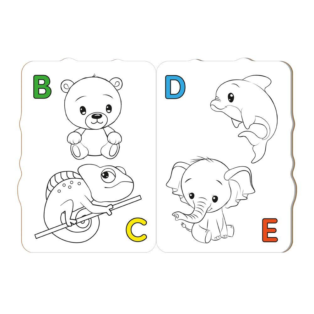 Beispielinhalt (Bild) TRÖTSCH - ABC-Malbuch mit Mini-Umschlag Zum Schulstart Tierfreunde