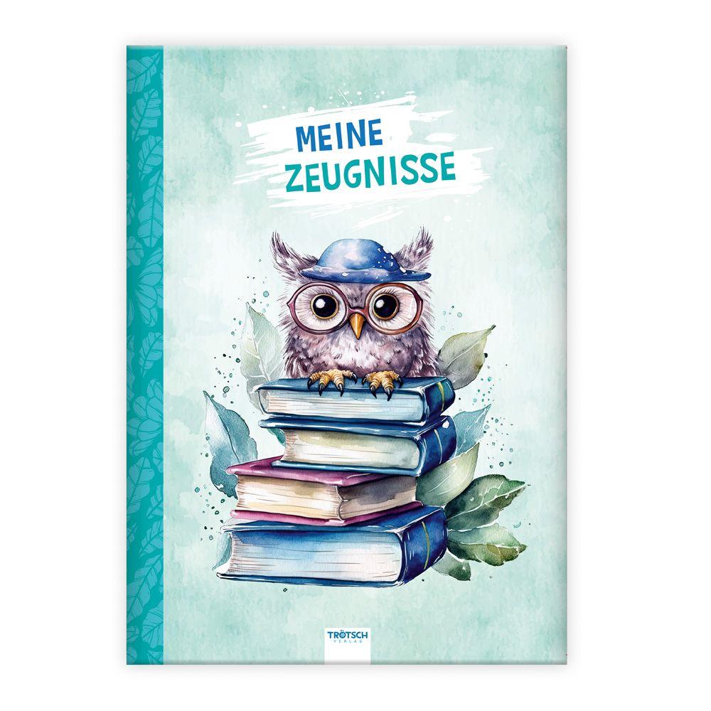 Vorderes Coverbild TRÖTSCH - Zeugnismappe A4 wattiert Eule